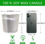 Packs Large Citronella Candles Outdoor Indoor, 3 Wicks Soy Wax Candles for Patio Yard Home, Good for Summer Gift Silver 20oz