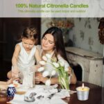 8 Pack Natural Soy Wax Scented Candles, 120h Burn Time Bucket Candles Summer Gifts for Patio Yard Home Balcony Garden Camping BBQ
