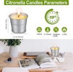 8 Pack Natural Soy Wax Scented Candles, 120h Burn Time Bucket Candles Summer Gifts for Patio Yard Home Balcony Garden Camping BBQ