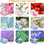9Packs Soy Candles for Home Scented, 180H Burning Aromatherapy Candles, 2.5oz Natural Soy Wax Candle Gift Set, Ideal Gifts for Valentines Day Christmas Birthday