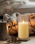 Flameless Candles, LED Candles with Remote Control and Timer, Indestructible 3D Wick Acrylic Battery-Powered Pillar Candles for Romantic Ambiance and Home Décor, Set of 3 (Ivory)