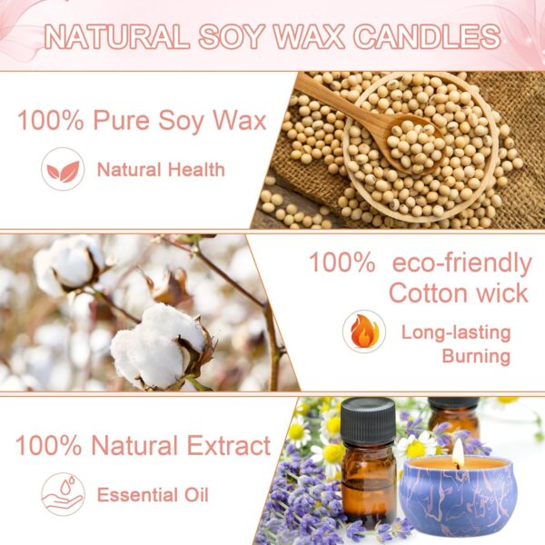9-Pack Natural Aromatherapy Candles for Home Scented, Long Burning Candles Gifts for Stocking Stuffers, Party Favor, Mothers Day, Birthday, Valentines Day
