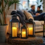 Flickering Flameless Candles, Battery Operated LED Candles, Electric Candles with Remote and Timers, Wax-Like Plastic, Ivory, 3 Pack, 3" x 4",5",6"