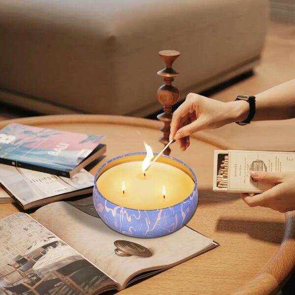 3 Packs 9oz Large 3-Wick Natural Soy Wax Candle