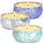 3 Packs 9oz Large 3-Wick Natural Soy Wax Candle