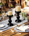 Flameless Candles, LED Candles with Remote Control and Timer, Indestructible 3D Wick Acrylic Battery-Powered Pillar Candles for Romantic Ambiance and Home Décor, Set of 3 (Ivory)