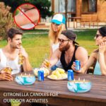 3 Wick Large Citronella Candle for Patio, Soy Wax Lemongrass Candles Pack of 3, Scented Candles for Indoor Outdoor Garden Backyard Camping Summer Vacation