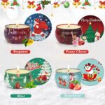 Christmas Scented Candles Gifts Set for Women, 4 Pack Aromatherapy Candle for Home Scented,Small Candles Gift Set,Stocking Stuffers for Coworker Friends Teacher Adults Birthday Party