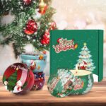 Christmas Scented Candles Gifts Set for Women, 4 Pack Aromatherapy Candle for Home Scented,Small Candles Gift Set,Stocking Stuffers for Coworker Friends Teacher Adults Birthday Party